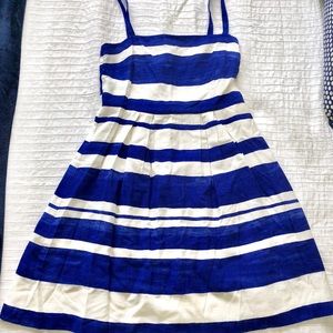Loft Blue & White Summer Dress